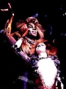 Rosemarie as Bombalurina with Rum Tum Tugger in a live performance